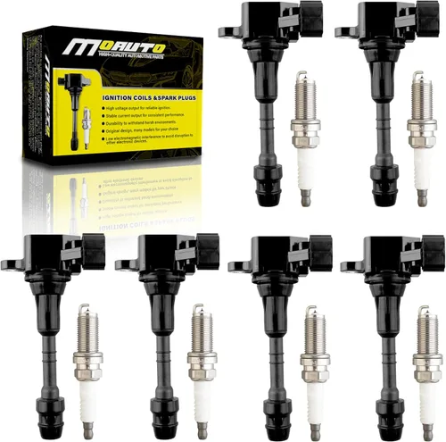 Vista 14 de Juego de 4 bobinas de encendido UF316 90919-02240 y 4 bujías de iridio compatibles con Scion Toyota XA XB Yaris Echo Prius Camry - L4 1.5L