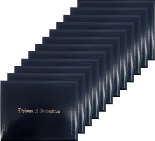 Vista 17 de GraduationMall Cubierta impresa para diploma para certificado 8.5 x 11 pulgadas, color negro, paquete de 1