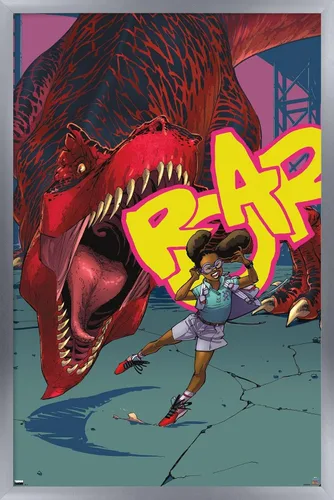 Vista 10 de Trends International Marvel Moon Girl & Devil Dinosaur - Póster de pared de rugido, 22.4 pulgadas de largo x 14.7 pulgadas, versión enmarcada