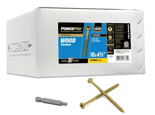 Vista 12 de Power Pro Tornillos para madera para exteriores, #10 x 3 pulgadas, 1200