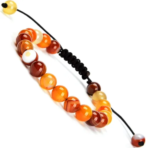 Vista 34 de MASSIVE BEADS - Pulseras ajustables unisex de cuentas de cristal de piedras preciosas con poder curativo natural, de macramé Piedras de 7 chakras