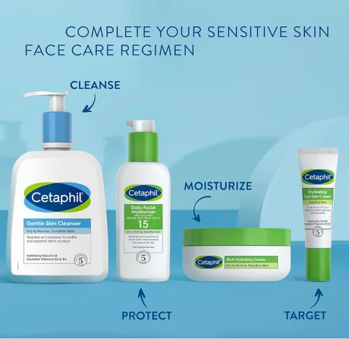 Vista 7 de Cetaphil Juego de hidratación nocturna y de ojos, rica crema hidratante de noche (1.7 onzas) y gel hidratante para ojos (0.5 onzas) para pieles