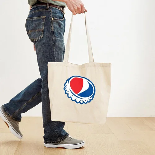 Vista 10 de CafePress Pepsi Tote Bag Bolsa de lona natural, bolsa de compras de tela, Caqui