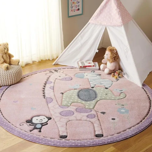 Vista 26 de SAFAVIEH Carousel Kids Collection - Alfombra decorativa de 2 x 3 pies, color marfil, diseño animal, no desprende pelusa y de fácil cuidado, ideal
