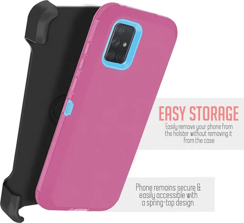Vista 3 de Jackpot - Carcasa inalámbrica diseñada para Samsung Galaxy A51 5G (no compatible con Galaxy A51 4G versión], funda resistente de cuerpo completo