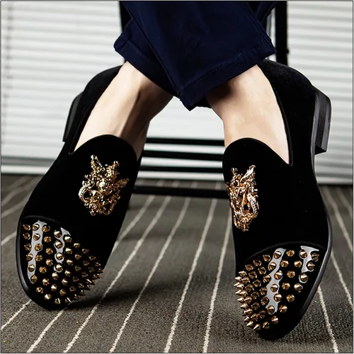 Vista 5 de JITAI Men Loafers Slip-On Shoes for Men Fashion Dress Shoes Tuxedo Shoes