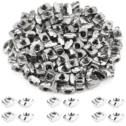 Vista 8 de HELIFOUNER 240 piezas de tuercas T de la serie 2020, kit surtido de tuercas de ranura M3 M4 M5 T
