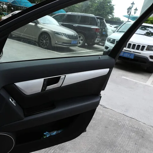 Vista 5 de ABS Car Interior Decoración Panel Cubierta Trim para Mercedes Benz Clase C W204 2008-2014 Auto Accessorie (Plata)