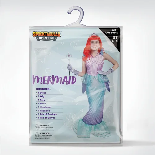 Vista 5 de Spooktacular Creations Girls Mermaid Costume, Ariel Costume for Girls Halloween Dress up and Costume parties