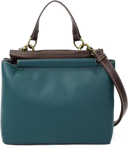 Vista 4 de CHALA Encantador bolso con correa ajustable - huella de pata - turquesa, Turquesa