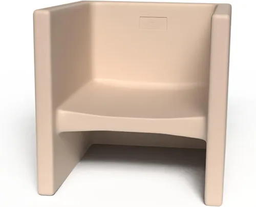 Vista 19 de Children's Factory Silla cúbica 3 en 1 para niños, muebles de aula de asientos flexibles, paquete de 1, almendra Polyethylene Toddler Outdoor