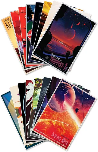Vista 10 de Antiguos Maps Juego completo de dieciséis (16) pósteres de impresión artística de viajes espaciales de la NASA Jet Propulsion Lab (JPL) Visions of