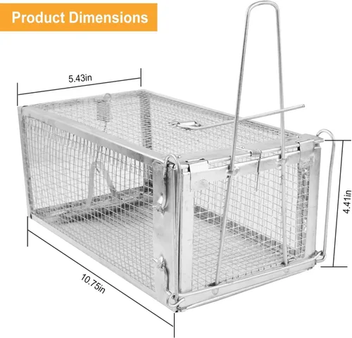 Vista 3 de Trampa humana para ratones, atrapa y libera, trampa unidireccional para roedores para uso en interiores y exteriores, trampa humana para ratas