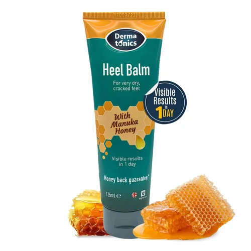 Vista 6 de Dermatonics Crema de pies para talones secos y agrietados, 25% de urea con miel de manuka, tratamiento hidratante intensivo del talón, removedor