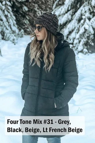 Vista 7 de Funky Junques C.C, boina de lana con caída tejida con trenzado grueso, grande, suave, de abrigo, de moda