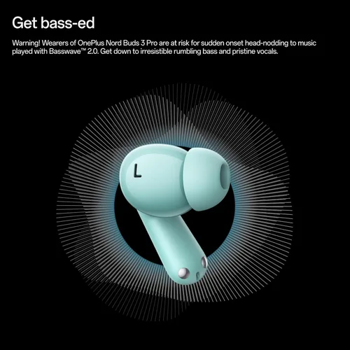 Vista 3 de OnePlus Nord Buds 3 Pro, auriculares inalámbricos Bluetooth, auriculares con cancelación de ruido, graves profundos, sonido envolvente, hasta 44
