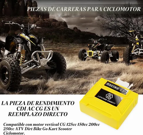 Vista 5 de Caja de 6 pines AC CDI de alto rendimiento, parte de carreras digital, ajustable, 9 curvas de encendido para CG 125cc 150cc 200cc 250cc motor