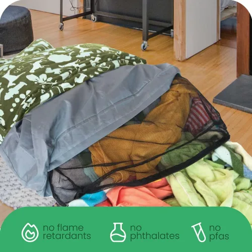 Vista 6 de Molly Mutt - Forro para cama para perro, resistente al agua, lavable, 36 x 45 x 4.75 pulgadas Forro con cremallera para cama de perro, cachorro