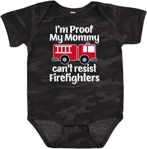 Vista 9 de inktastic Body para bebé bombero y papá bombero 0040 Negro