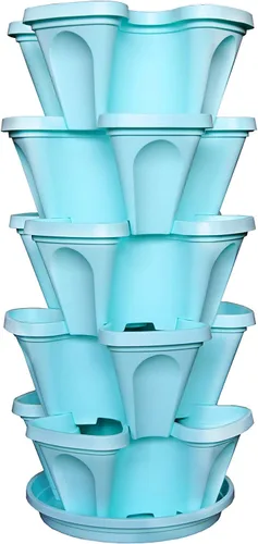 Vista 2 de Mr. Stacky Jardineras verticales (azul Tiffany)