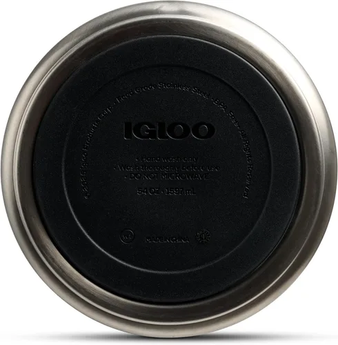 Vista 8 de Igloo Rival Fusion - Botella deportiva de acero inoxidable de 54 onzas, jarra de agua aislada, color negro