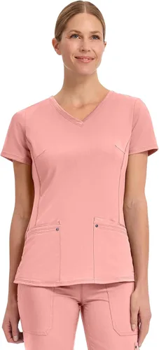 Vista 13 de Healing Hands - Camiseta médica con cuello en V para mujer, suave, elástica Negro