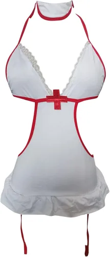 Vista 4 de Conjunto sexy de lencería para mujer uniforme de tentación blanco íntimo sexy disfraz de víspera blanco talla única