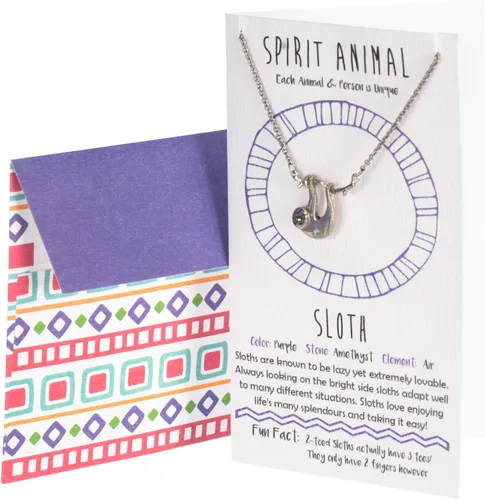 Vista 4 de Shag Wear - Collar con dije de espíritu animal de peltre para mujer, con sobre de regalo
