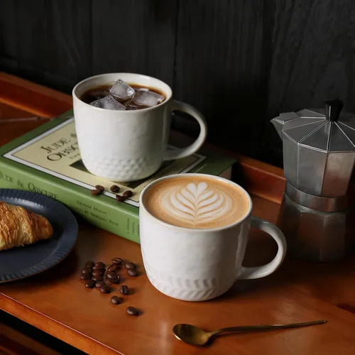 Vista 5 de 4 tazas de café hechas a mano de 11 oz