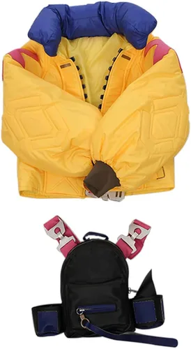 Vista 7 de Taeyue Chaqueta Killjoy para mujer disfraz de Halloween y cosplay con bolsa