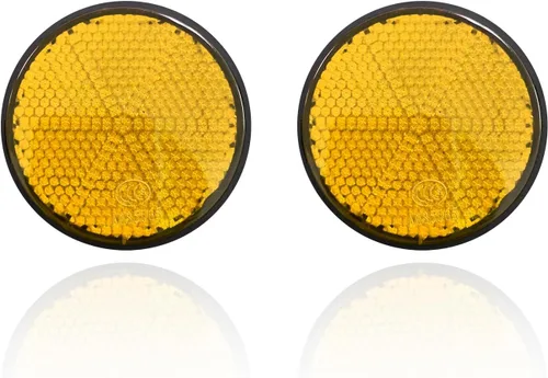Vista 9 de Dickno 2 PCS reflectores de motocicleta M6 x 1.0, reflector de advertencia reflectante de montaje con tornillo de plástico, reflectores universales