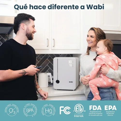 Vista 6 de Wabi UVC LED desinfectante y secadora Ultra (gris + borde negro)