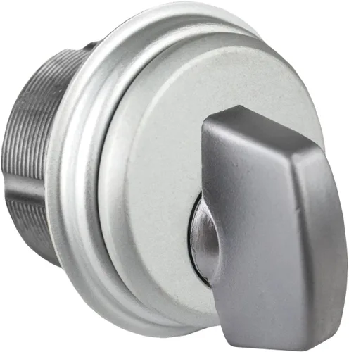 Vista 10 de Cerradura de mortaja de McAvory para puerta de tienda con pulsador, cilindro Adams Rite Cam (cilindro falso, aluminio plateado, paquete de 1)