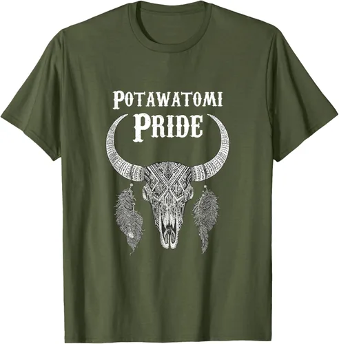 Vista 49 de Potawatomi Pride Tribe Native American Indian Buffalo Camiseta