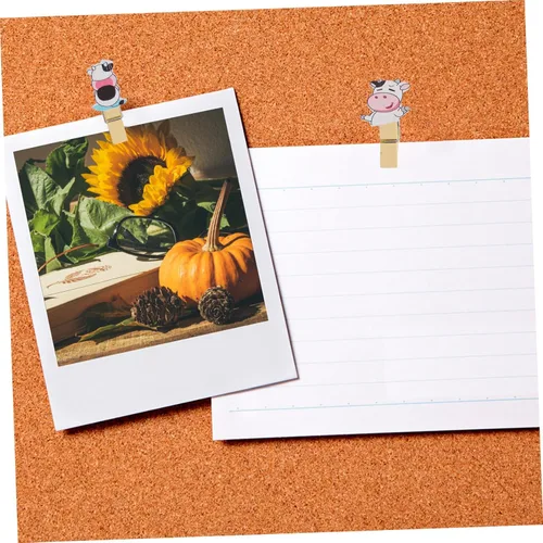 Vista 5 de COLLBATH Paquete de 5 clips de fotos de madera con cuerdas, soportes decorativos para fotos, manualidades y pancartas, clips compactos y colgantes