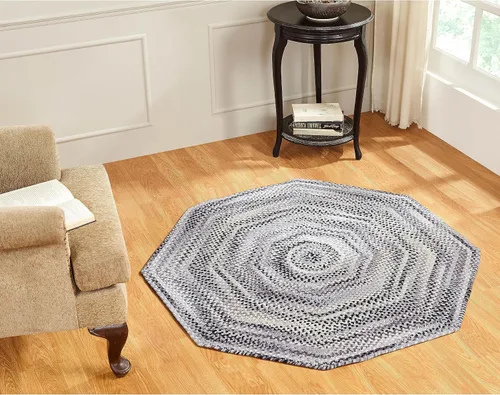 Vista 17 de Better Trends Alfombra trenzada degradada, ovalada, reversible y duradera, 100% algodón suave, ideal para cocina, sala de estar, dormitorio, tapete