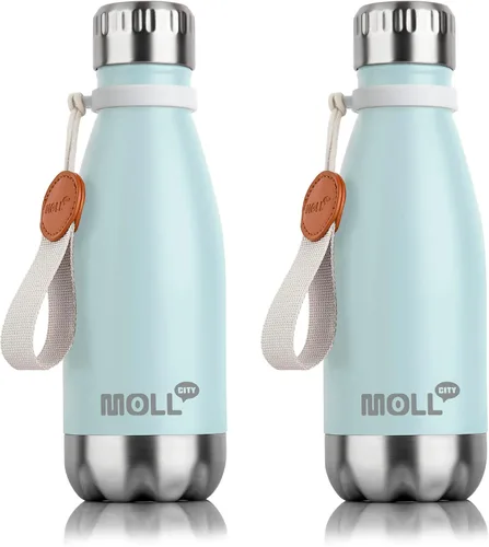Vista 50 de Botella de Agua de 9 oz para Niños - Botella de Agua Pequeña de Acero Inoxidable para la Escuela con Aislamiento al Vacío de Metal a Prueba de Fugas