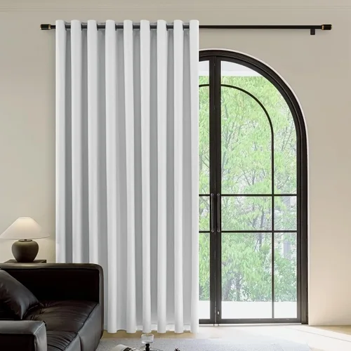 Vista 33 de FMFUNCTEX - Cortinas 100% opacas color beige de 40 x 63 pulgadas para dormitorio, 2 paneles Black out Drapes, Thermal Insulated Noise Reducing