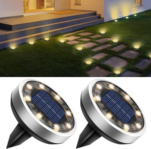 Vista 20 de Btfarm Paquete de 16 luces solares impermeables para exteriores, 8 luces LED solares para suelo