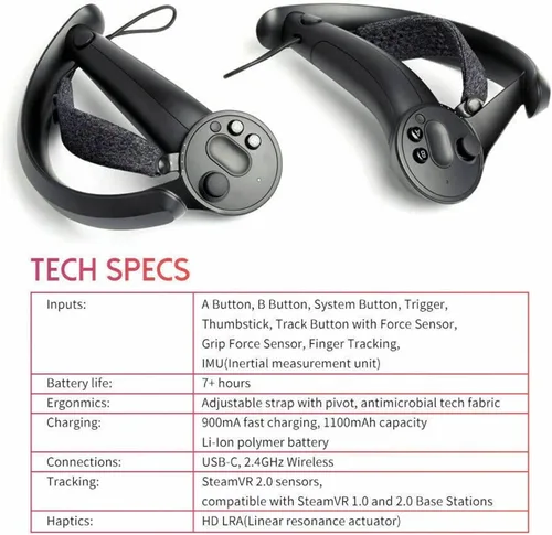 Vista 3 de Kit completo de realidad virtual para auriculares, controladores de estaciones base, mango de juegos de realidad virtual de vapor compatible