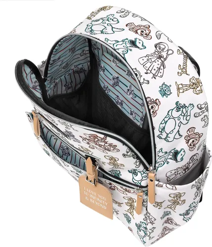Vista 4 de Petunia Pickle Bottom Mochila Ace Bolsa de pañales Mochila para padres, Pixar Playday, Mochila Ace