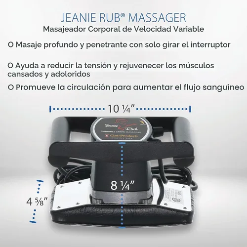 Vista 9 de Kit de masaje Core Jeanie Rub Deluxe con masajeador de velocidad variable