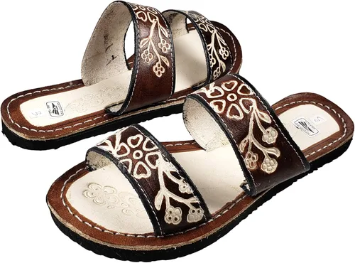 Vista 6 de Sandalias mexicanas de cuero para mujer Huarache de Piel hechas en México