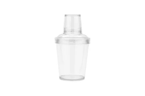 Vista 2 de G.E.T. SH-176-1-CL-EC - Coctelera de plástico resistente e inastillable de 3 piezas, 20 onzas, transparente (juego de 4)