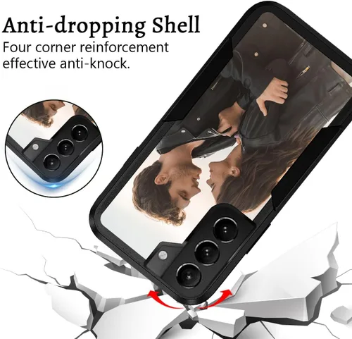 Vista 4 de Funda protectora personalizada con foto para Samsung Galaxy S22 5G, con imagen, texto, logotipo, [probada en caídas de grado militar], resistente
