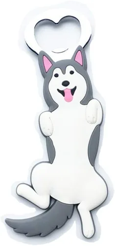 Vista 8 de Abrebotellas con forma de perro Husky animal, Abridores de botellas de cerveza con imán de refrigerador, abrebotellas de regalo de suministros