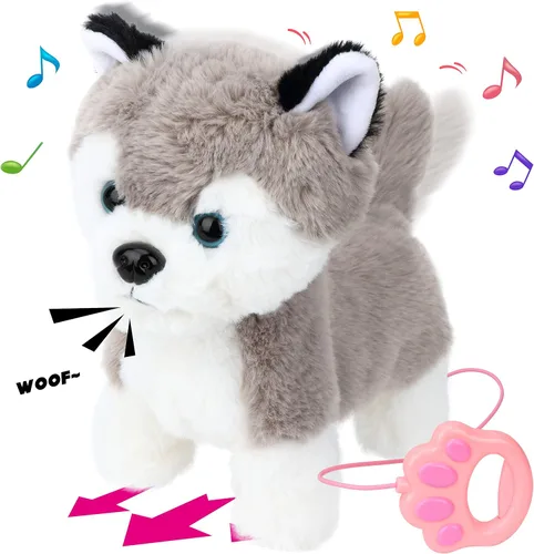 Vista 9 de Hopearl Hopping Bunny - Juguete electrónico interactivo de conejo con correa de control remoto para mascotas, repite lo que dijiste, regalos
