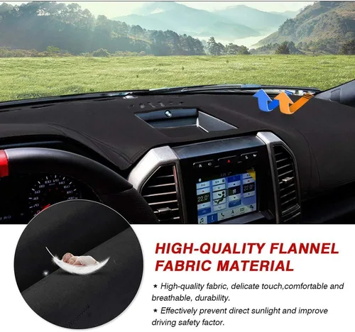 Vista 4 de CARTIST - Alfombrilla para salpicadero con protector de sol y UV para Ford F-150 F150 2015-2018 2019 2020, accesorios para tablero de salpicadero