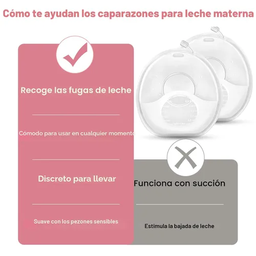 Vista 7 de Recolector de leche materna, recolectores de leche para lactancia, conchas de leche materna reutilizables, protector que protege los pezones