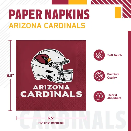 Vista 3 de Kit de vajilla Arizona Cardinals, 49 unidades, con licencia